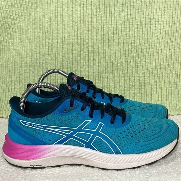 Asics Shoes - Asics Womens Gel Excite 8 Blue Running Athletic Shoes Sneakers Size 9